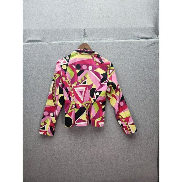 Maggy London Womens Geometric Print Jacket Size 8 Colorful Design - Picture 3 of 3